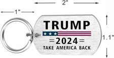 Mataly Trump 2024 Flag Keychain Donald Trump Merchandise Gifts - Make America