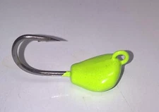 3 Tog Sheepshead Jigs 2/0 X-STRONG HOOK GREEN CHART Tautog Blackfish Hogfish