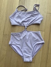 NWT Target Art Class Girls One Piece Ribbed Cutout Swimsuit, Size XL 14 NEW 