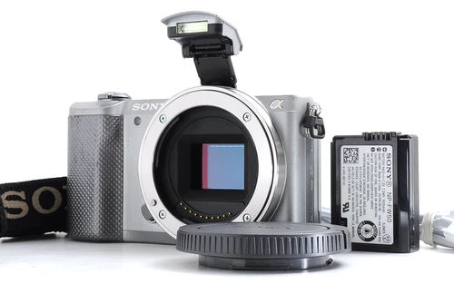 Sony Alpha ILCE A5000 Digital Camera body Silver -Shutter count 5,394-Excellent-