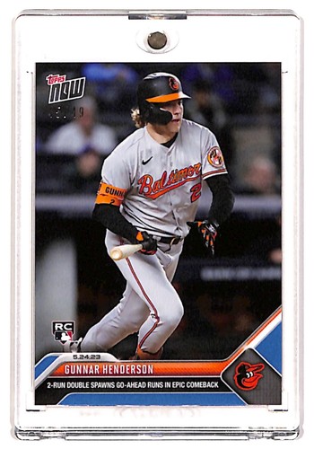 2023 MLB Topps Now Gunnar Henderson Rookie BLUE PARALLEL /49 SSP Orioles #342 RC