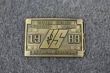 Vintage 1988 United States Shooting Team Olympics Seoul Korea Belt Buckle