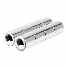 1/2 x 1/2 Inch Neodymium Rare Earth Countersunk Ring Magnets N42 (8 Pack)
