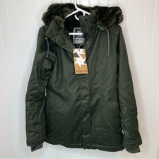 Hoodlamb Ladies Classic Jacket Deep Army Green Size Small Coat