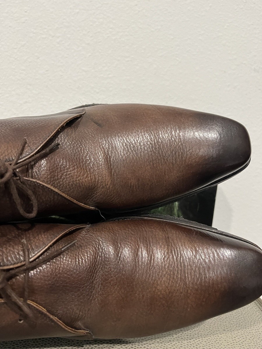 Magnanni For Saks Fifth Ave Mens Sz 11 Shoes Brown Leather  display picture 1