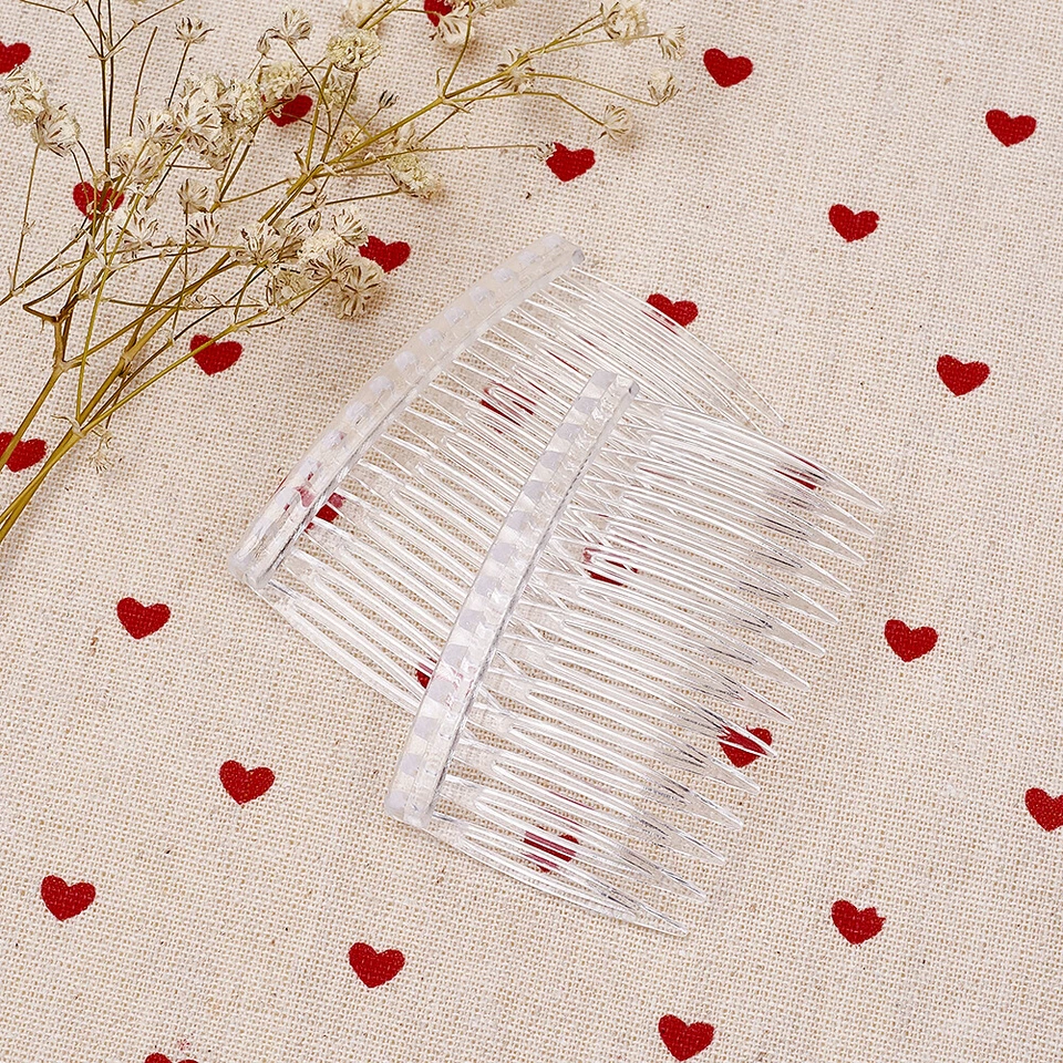 10 pcs Clear Plastic Hair Comb Findings DIY Hair Accessories Making 46x70mm - Image 4 of 4