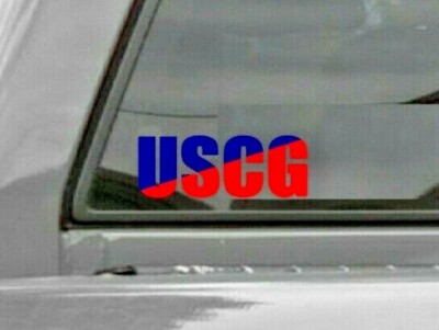 USCG TEXT CUT  Car Vinyl Window Decal/Sticker UNITED STATES COAST GUARD