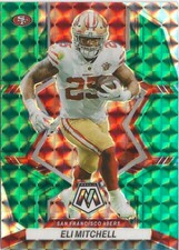 2022 Panini Mosaic Eli Mitchell Green Prizm SP San Francisco 49ers