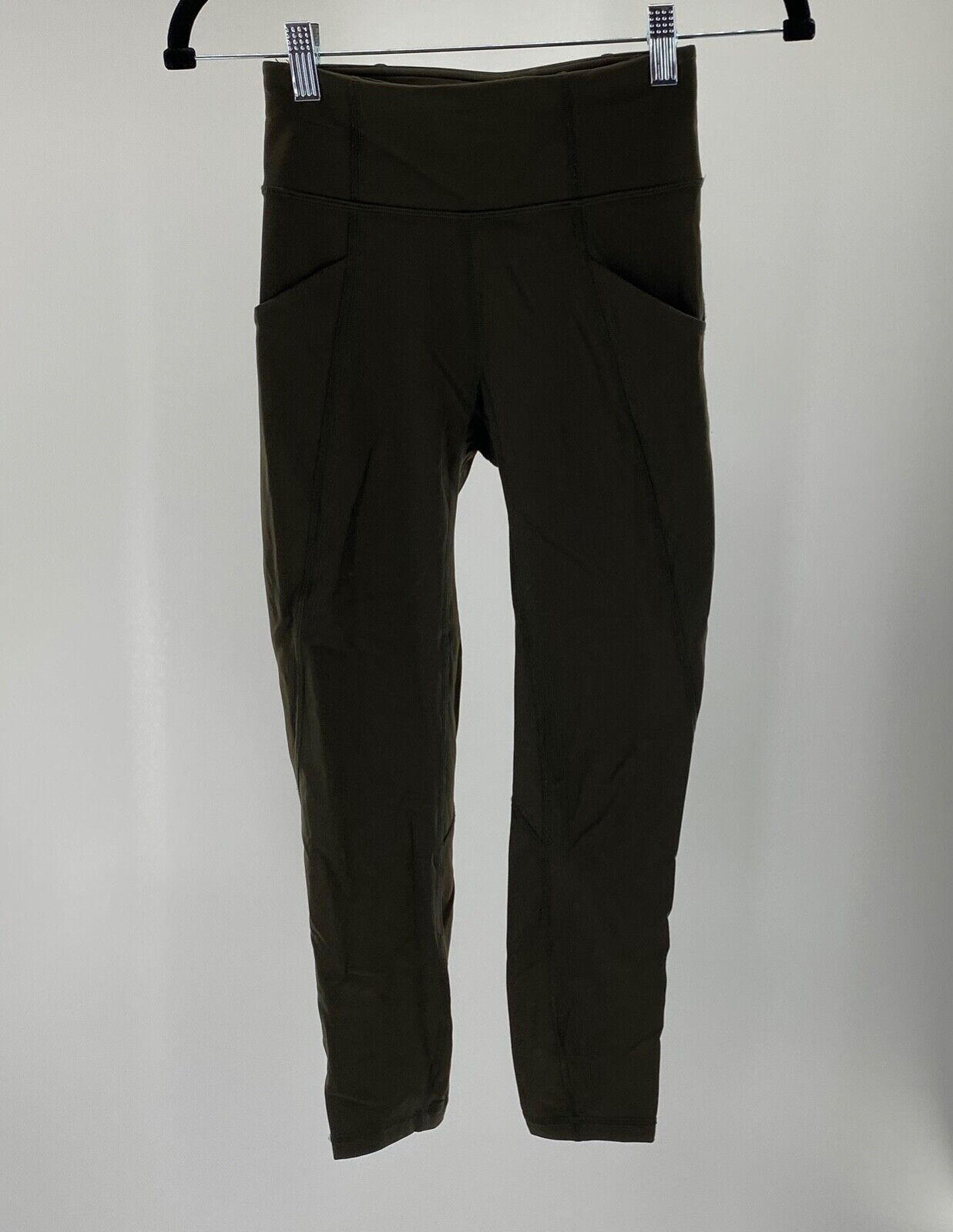 ALTRA Leggings donna Lululemon verde militare taglia 2 atletica tempo libero yoga