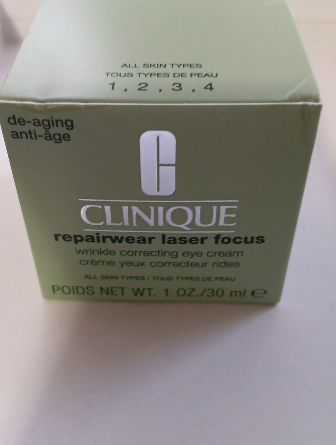 Clinique Repairwear Laser Focus Wrinkle Correcting Eye Cream - 30 ml / 1 oz Nib