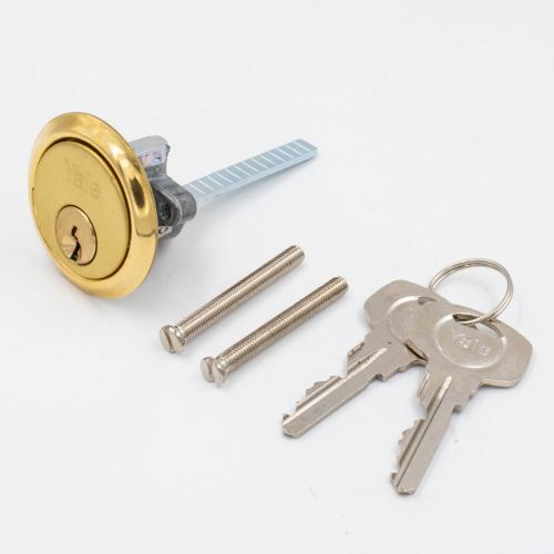 GENUINE YALE REPLACEMENT RIM CYLINDER POLISHED CHROME OR BRASS EXTRA