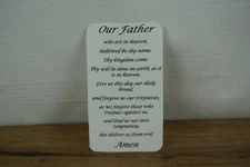 Laminated Our Father Lord's Prayer Card