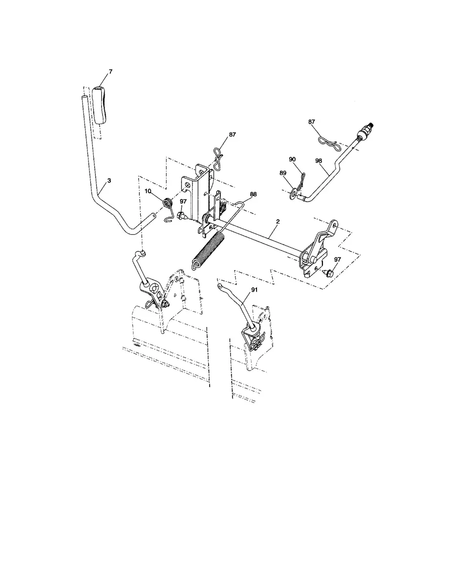 Deck Lift Assembly For PoulanPro PB195H46YT 96042005902 917.287120