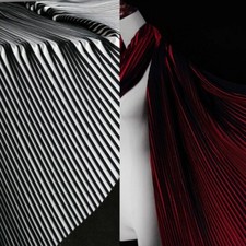 Bicolor Plissiert Chiffon Stoff DIY Basteln Material Kleid Tuch Mode Chic