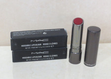 MAC HUGGABLE LIPCOLOUR - RED NECESSITY - 0.11 OZ BOXED LOT OF 2