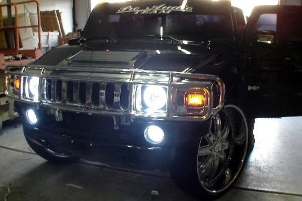LED Fog Light Halo Ring Lights White For 2003-2010 Hummer H2 Foto 4 de 4