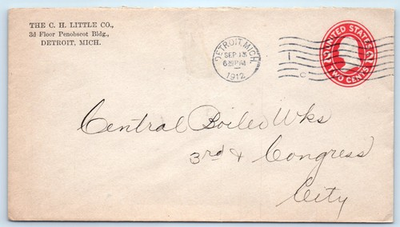 #ad C.H.Little Company Postal Cover Detriot MI Michigan $13.99