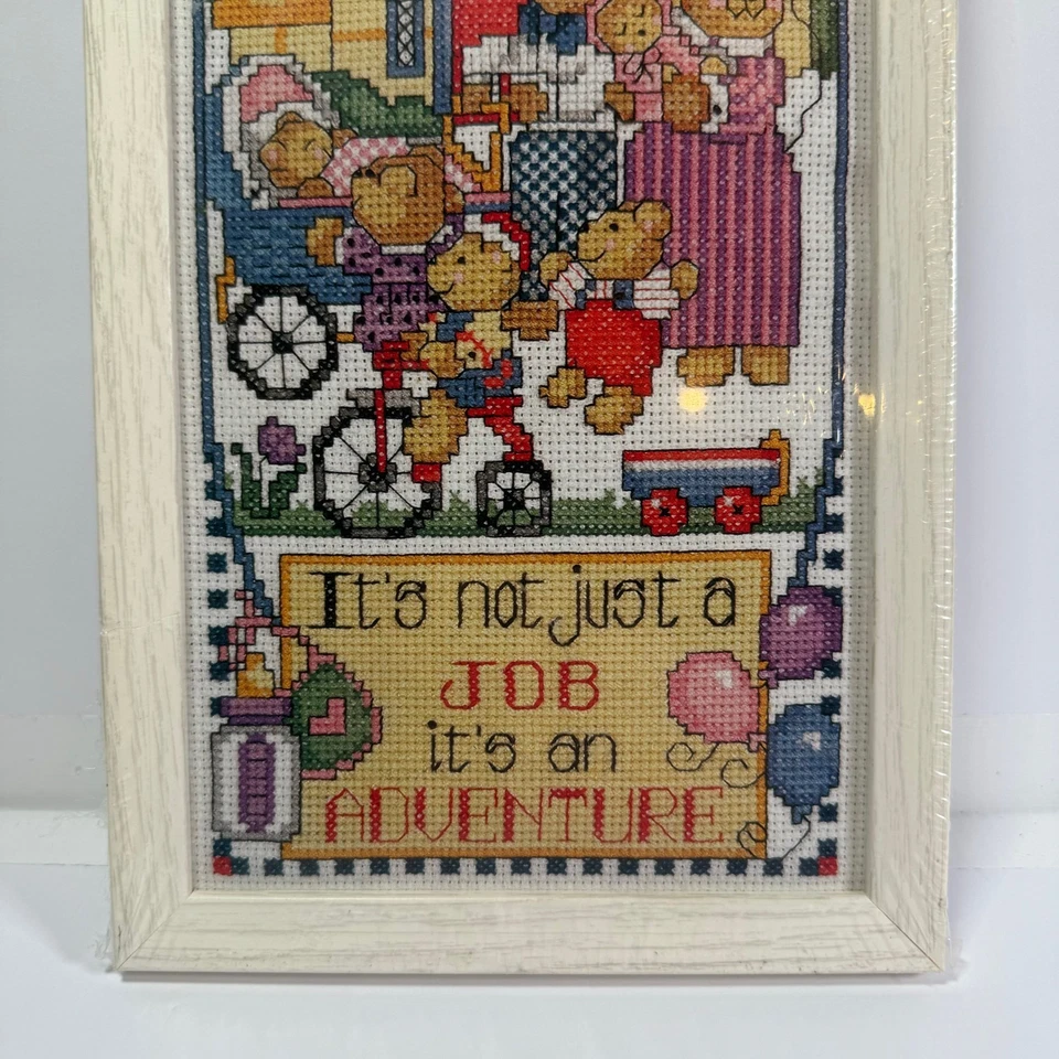 Design Works Counted Cross Stitch Kit PARENTHOOD Kit 9641 6"X12" w/ Frame NEW - Image 3 of 4