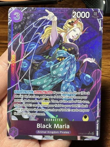 One Piece BLACK MARIA OP08-074 SR ALT ART TWO LEGENDS ENGLISH