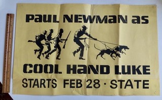 Vintage 1960s COOL HAND LUKE Paul NEWMAN Movie Poster