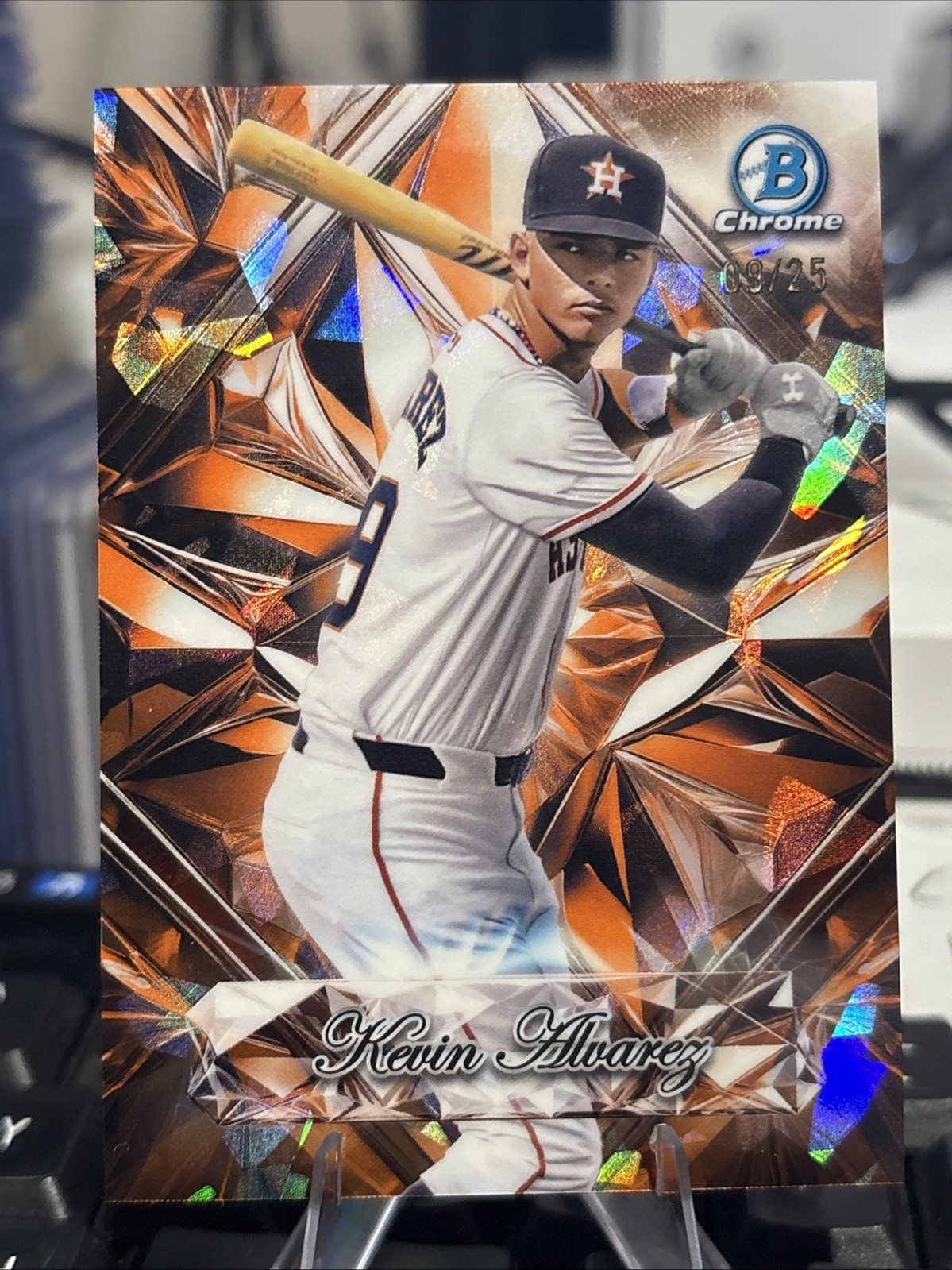 2025 Bowman Chrome Sapphire Orange Sapphire Selections Kevin Alvarez  /25 Astros