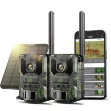 VOOPEAK Trail Camera 2 Pack, 4G LTE Cellular Trail Camera with Buil... Fast Ship