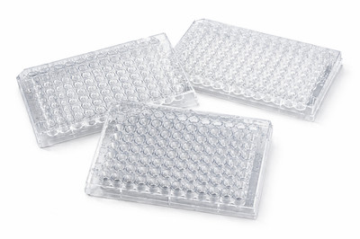 96 Well Plate TC Treated Flat Bottom Cell Culture w/ Lid - 50 /Case Corning 3596