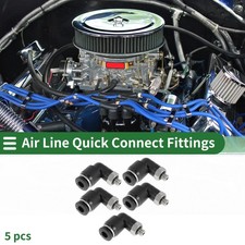 Push to Connect Air Fittings 5/32" 90 Degree Air Line Quick Joint M5 5 Pcs