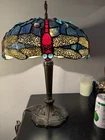 Dragonfly Tiffany Style Table Lamp 20x15 Stained Glass Vintage Style