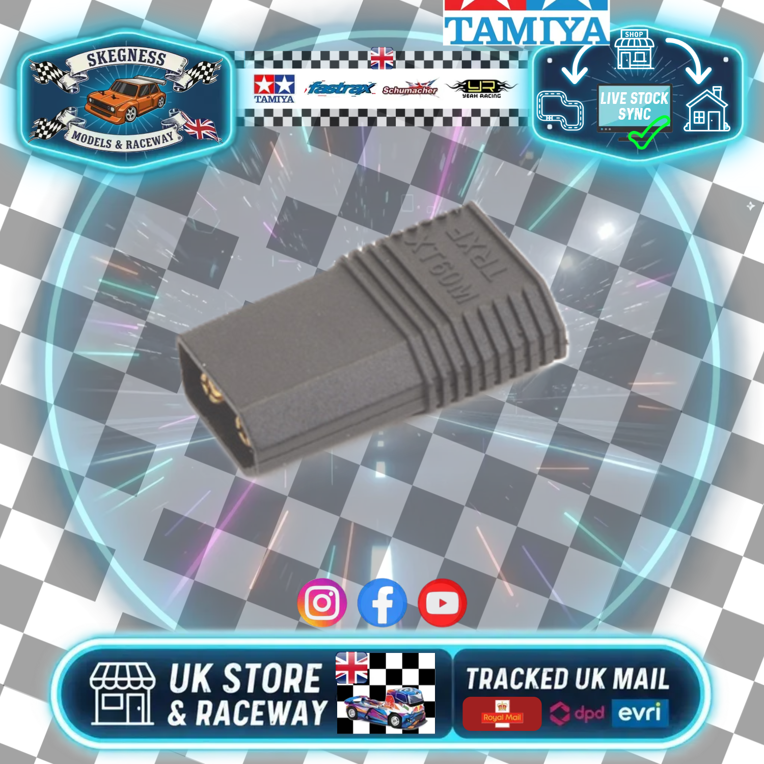 Traxxas TRX Female to XT60 Male Adaptor Plug - Adaptor - CR717