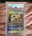Pokémon Sun & Moon Team Up Eevee + Snorlax GX PSA GEM MT 10 English