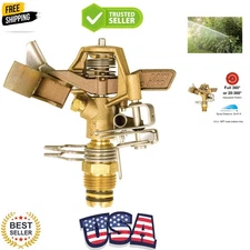 Classic Brass Impact Sprinkler by Rain Bird - Reliable 20'-41' Spray Distance