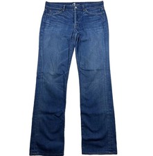 7 For All Mankind Jeans Y2K Mens 34 Standard Button Fly Straight Pants Made USA