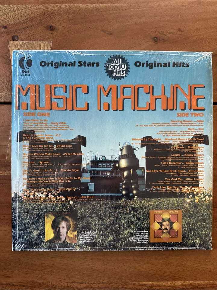 K-Tel 1977 Music Machine Original Hits Stars Vinyl LP Kiss ABBA Alice Cooper VG+ - Image 2 of 4