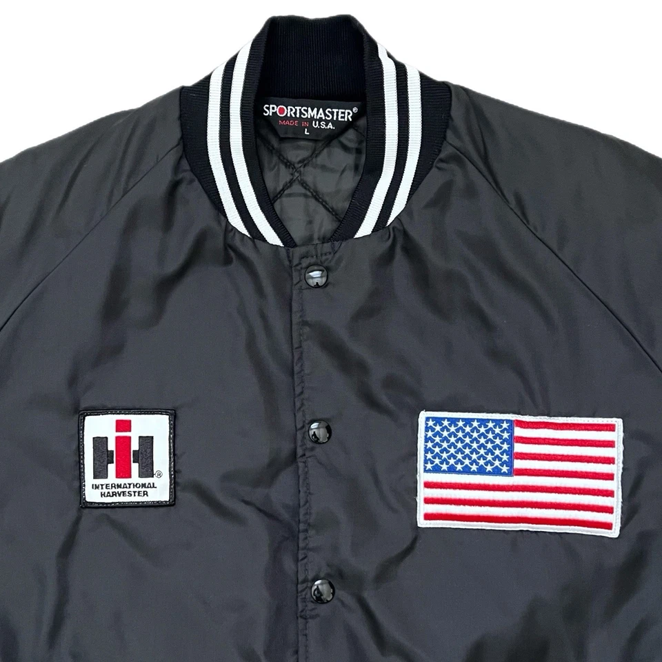 Vintage International Harvester Jacket 80s Sportsmaster Bomber Jacket - Size L - Image 3 of 4