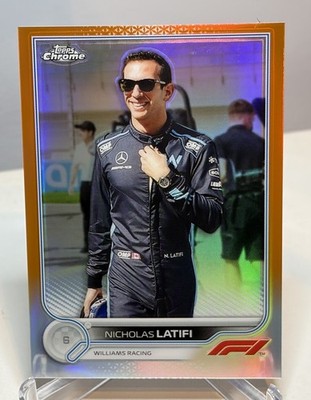 2022 Topps Chrome Formula 1 Nicholas Latifi Orange Refractor/25 No.53
