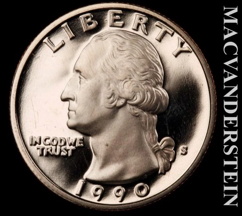 1990-S Washington Quarter Proof — photo from the most recent tracked eBay sale