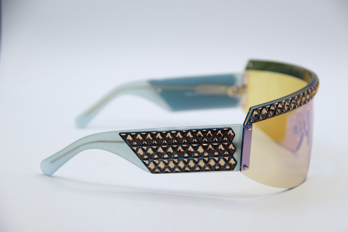 NEW SWAROVSKI SK 363 30X GOLD BLUE AUTHENTIC FRAMES SUNGLASSES 145