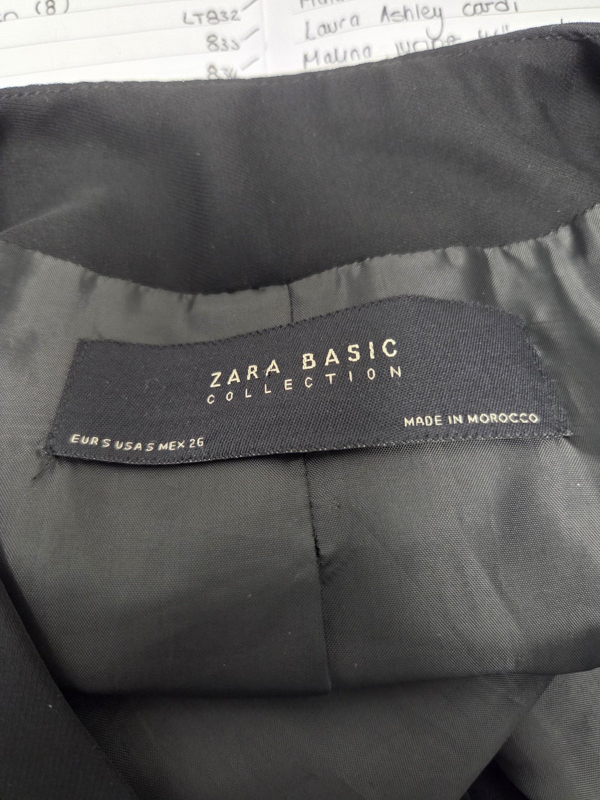Zara Basic Collection Black Zip Jacket Polyester … - image 6