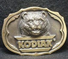 XC01174 AMAZING VINTAGE 1970s  KODIAK  SMOKELESS CHEWING TOBACCO BELT BUCKLE