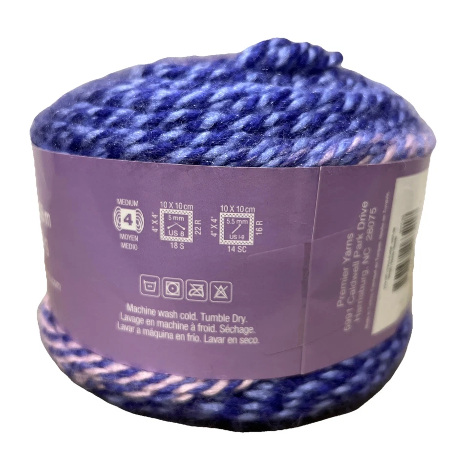 Candy Shop Yarn Ball Nerds Colored Purple 100% Acrylic 260 yards NWT - Image 3 of 4