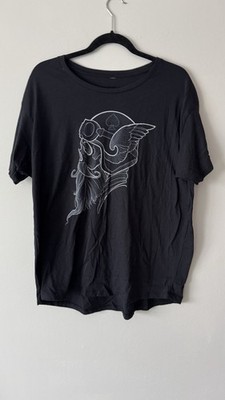 Curbside Clothing Unisex Black Short Sleeve Graphic Tee Viking Skull Size XL
