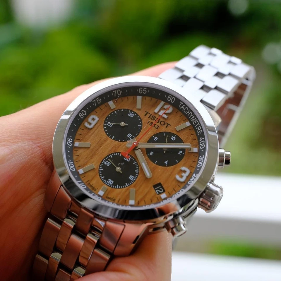 TISSOT PRC 200 Chronograph Quartz 42mm Brown Dial Stainless Steel Watch - image 2 of 4