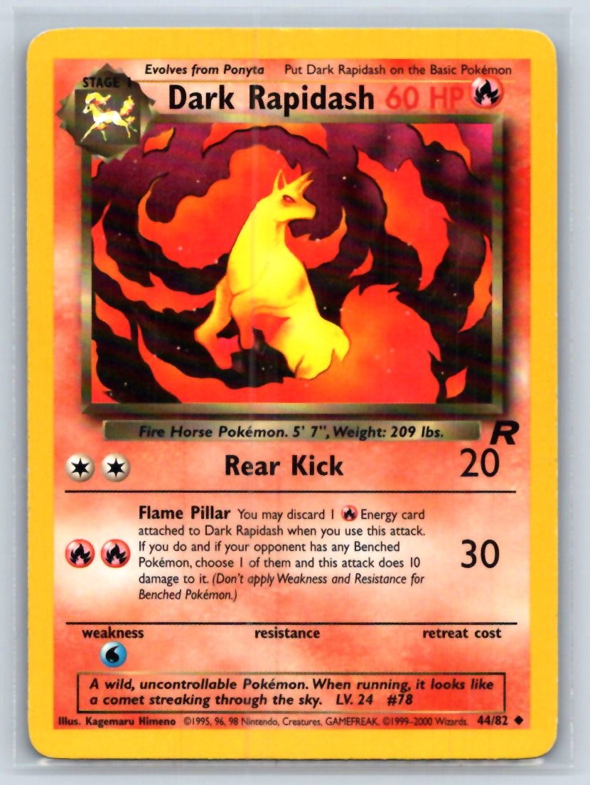 Dark Rapidash Team Rocket #44/82 Pokémon