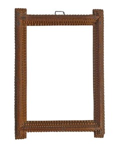 Antique tramp art Frame, black forest, original 19th century (# 18891)