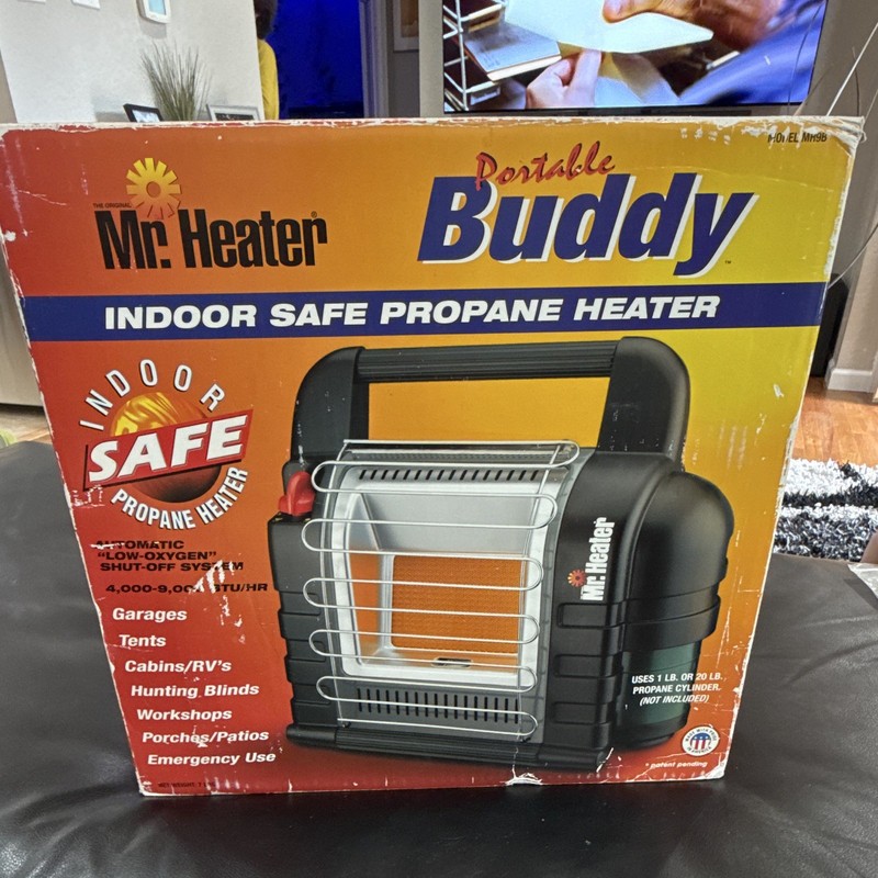 Mr. Heater Portable Buddy Propane Heater 4,000-9,000 BTU Low O2, Black