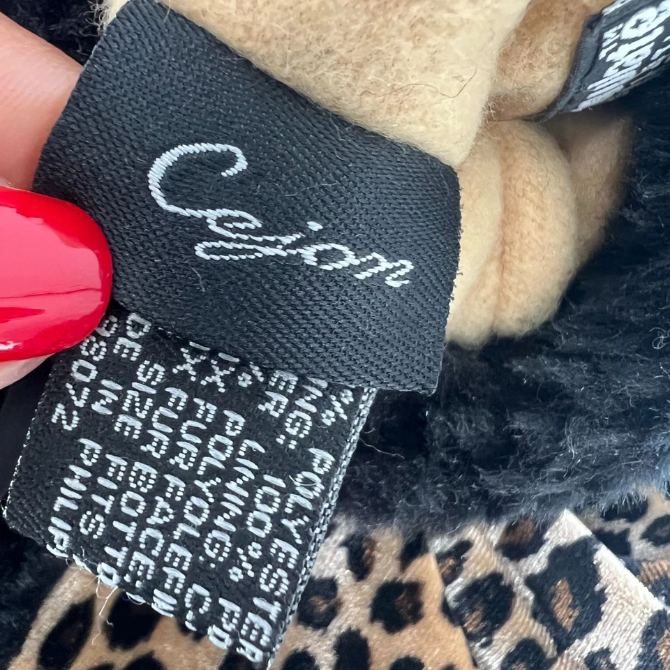 Guantes para mujer Cejon con estampado de leopardo nuevos con etiquetas puño de piel sintética forrados aislantes OS Foto 3 de 4