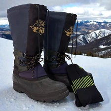 Arctic Cat Boots Mens 8 Snowmobile Winter Snow Duck Boot Blue Synthetic/Nylon