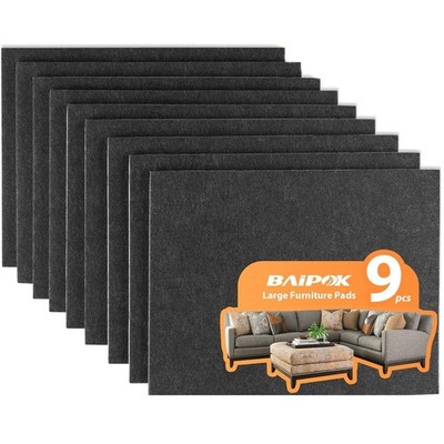 Selbstklebend Filzgleiter 9 Stück 8x6 Schwarz Schutz für Möbel