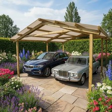 Pergola Legno a Capriata 4,5x5.5m Pino Autoclave Sunwood - Struttura Giardino
